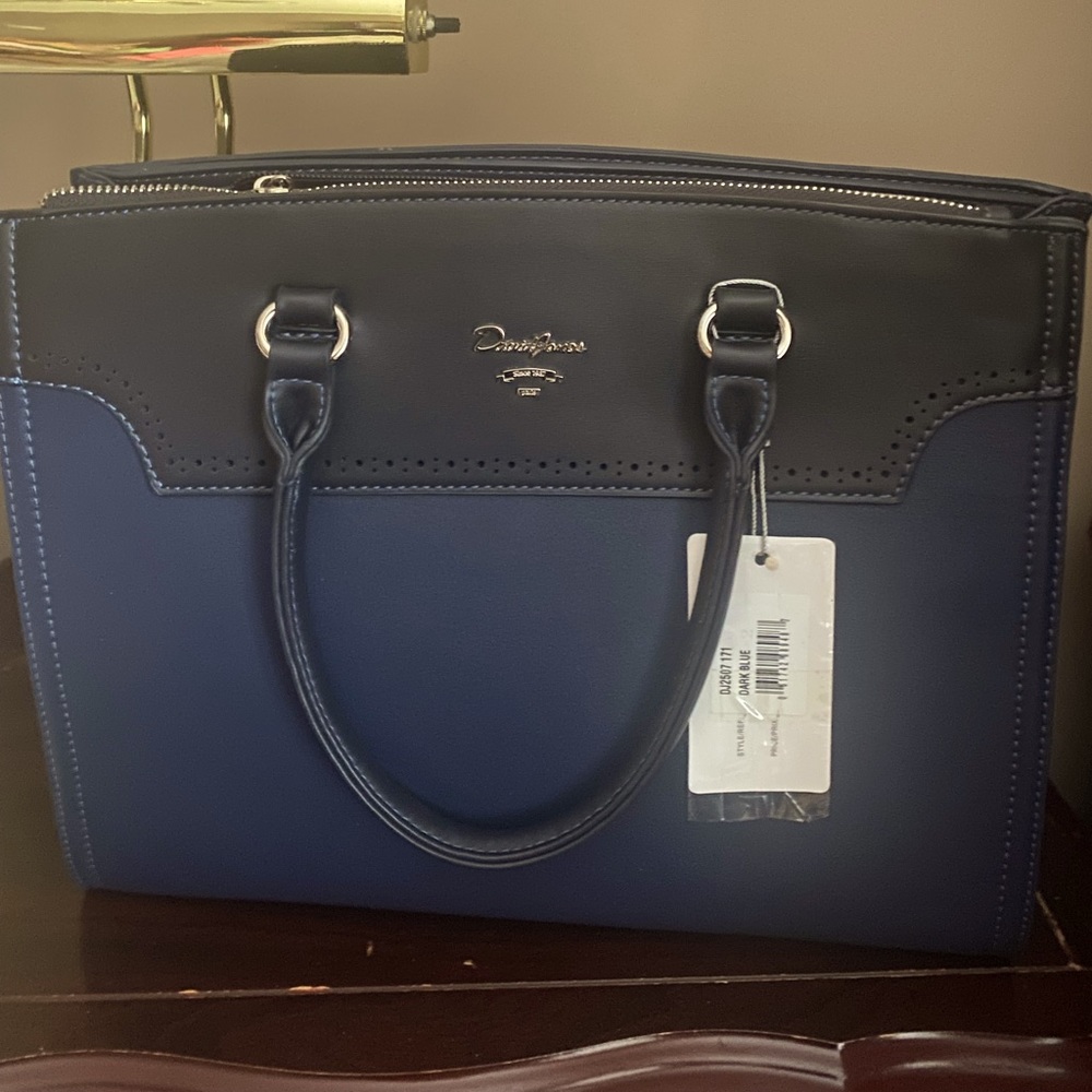 David Jones navy & black tote bag